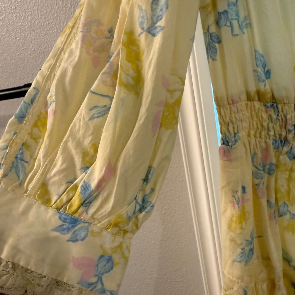 LoveShackFancy/Target Yellow Smocked Ruffled Sundress - Picture 3 of 6